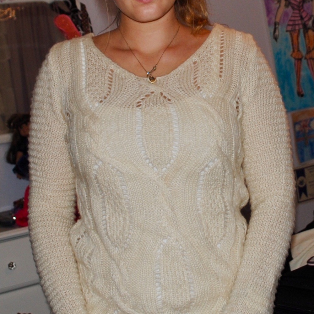 cream sweater